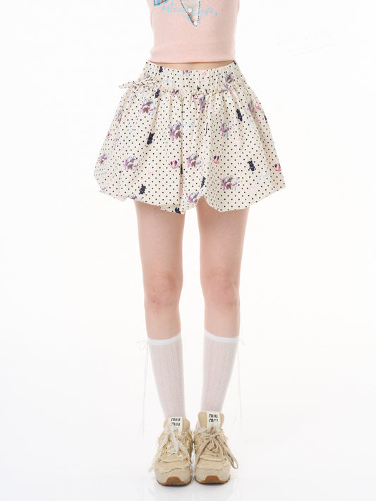 ziziFei - Bunny Polka Puff Mini Skirt skirt ziziFei