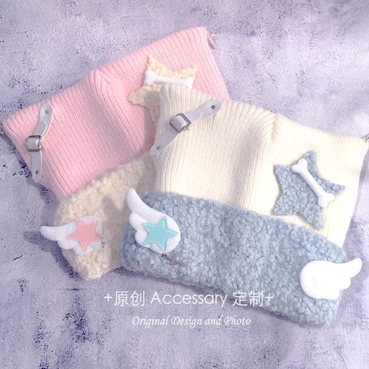 Floating Dream - Kawaii Y2K Angel Wing Cat Ear Beanie hat Floating Dream