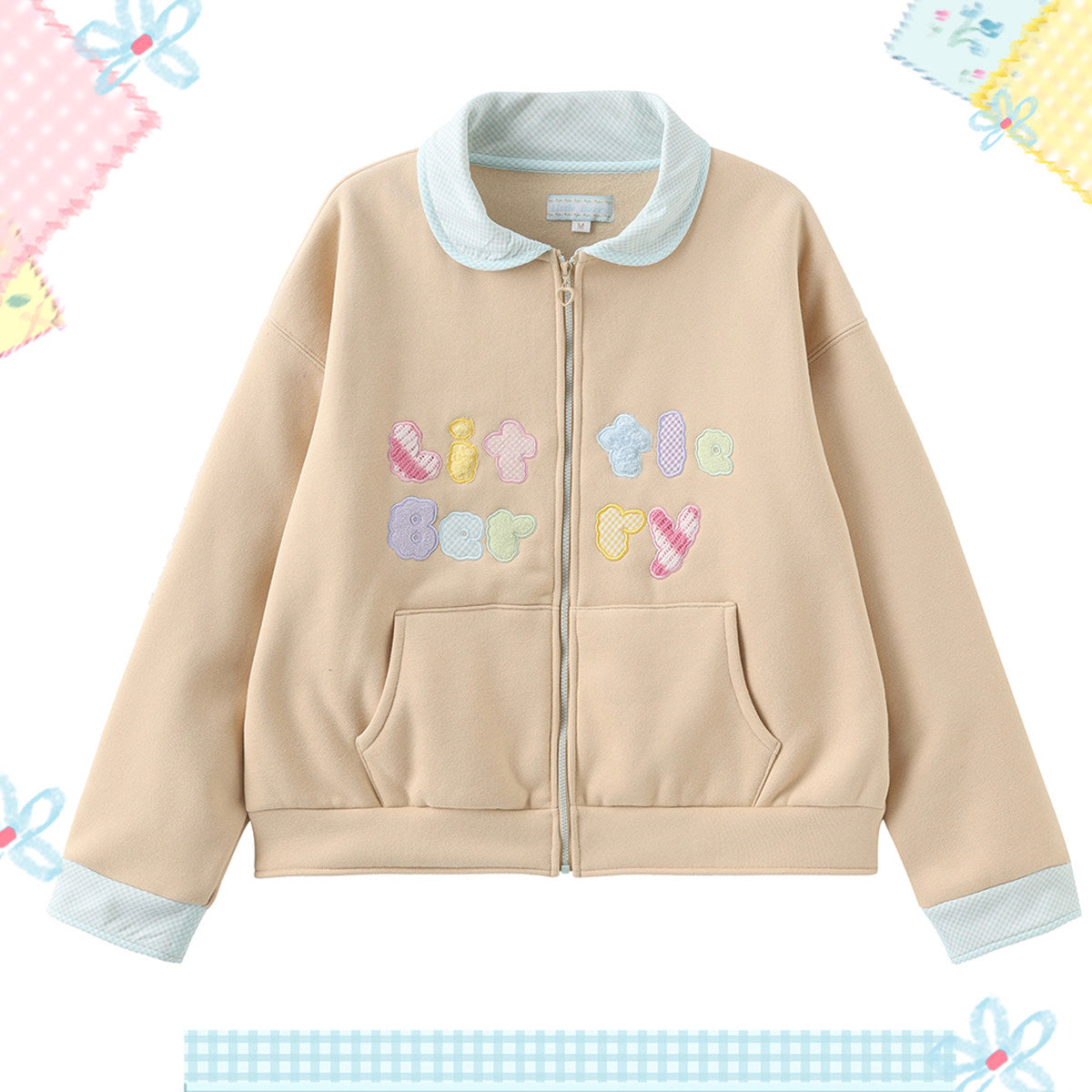 Little Berry - Colorful Letter Zip Jacket jacket Little Berry
