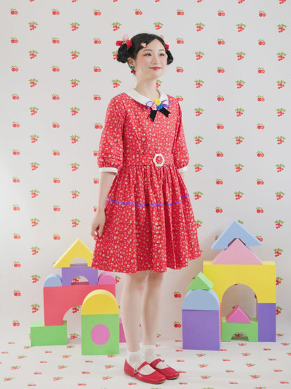 GOODBABY - Vintage Strawberry Floral Dress dress goodbaby