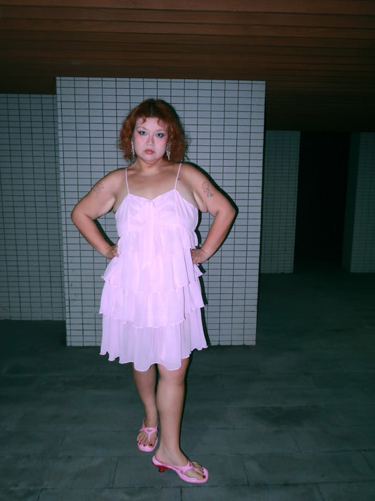 Hot Nipples Club - Pink Chiffon Cake Dress dress Hot Nipples Club