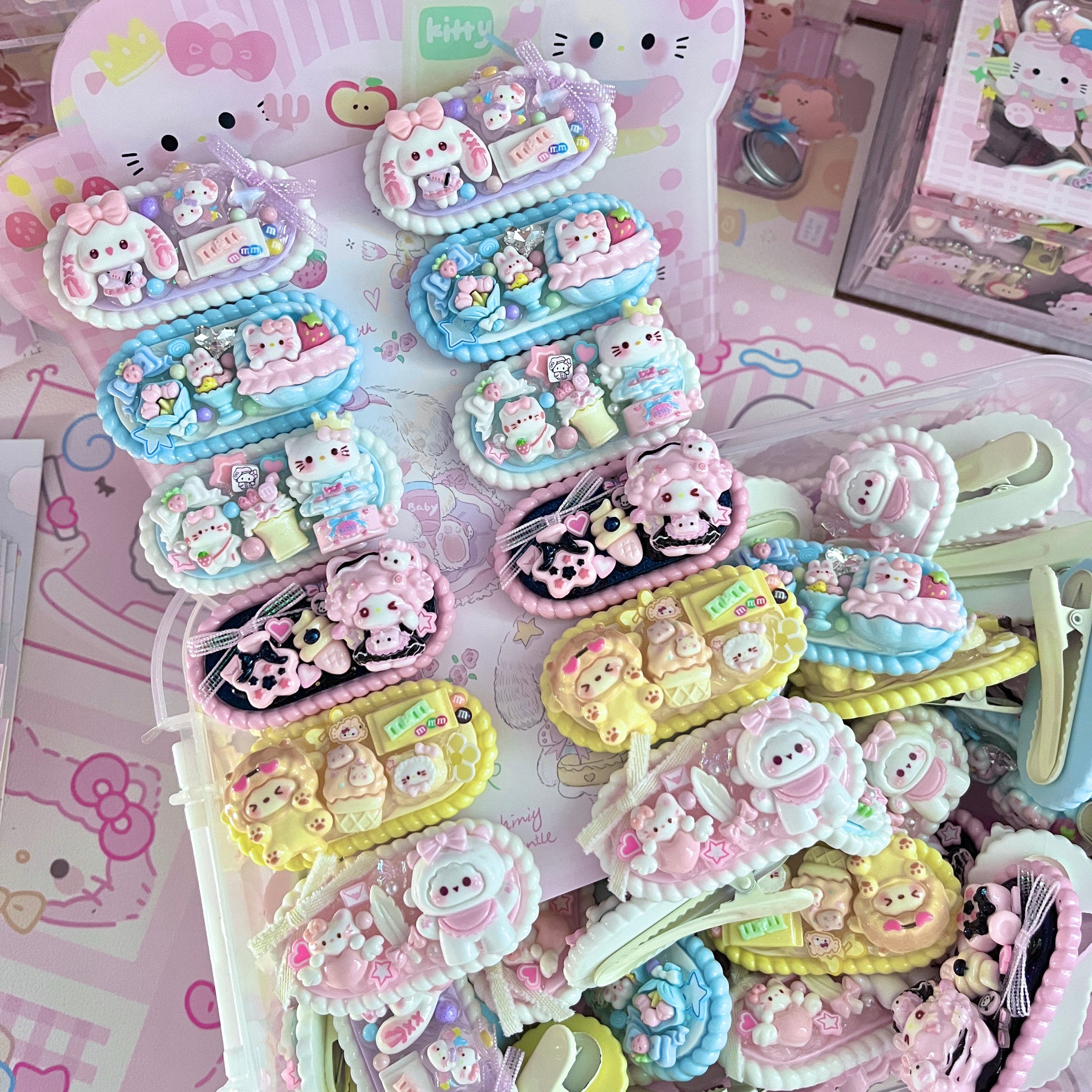 Kawaii Cream Edge Clip Set 5pcs - Sweet Star | Land Decora