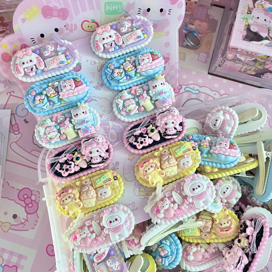 Sweet Star - Cute Cream Edge Clip Set 5pcs