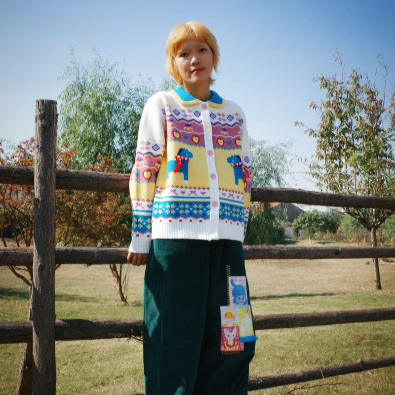 uodycoco – Zodiac Pony Knit Cardigan cardigan uodycoco