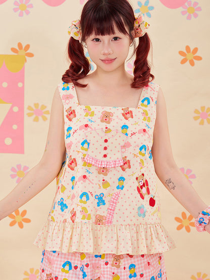 NIKKOU - Animal Embroidered Vest Top camisole Nikkou home