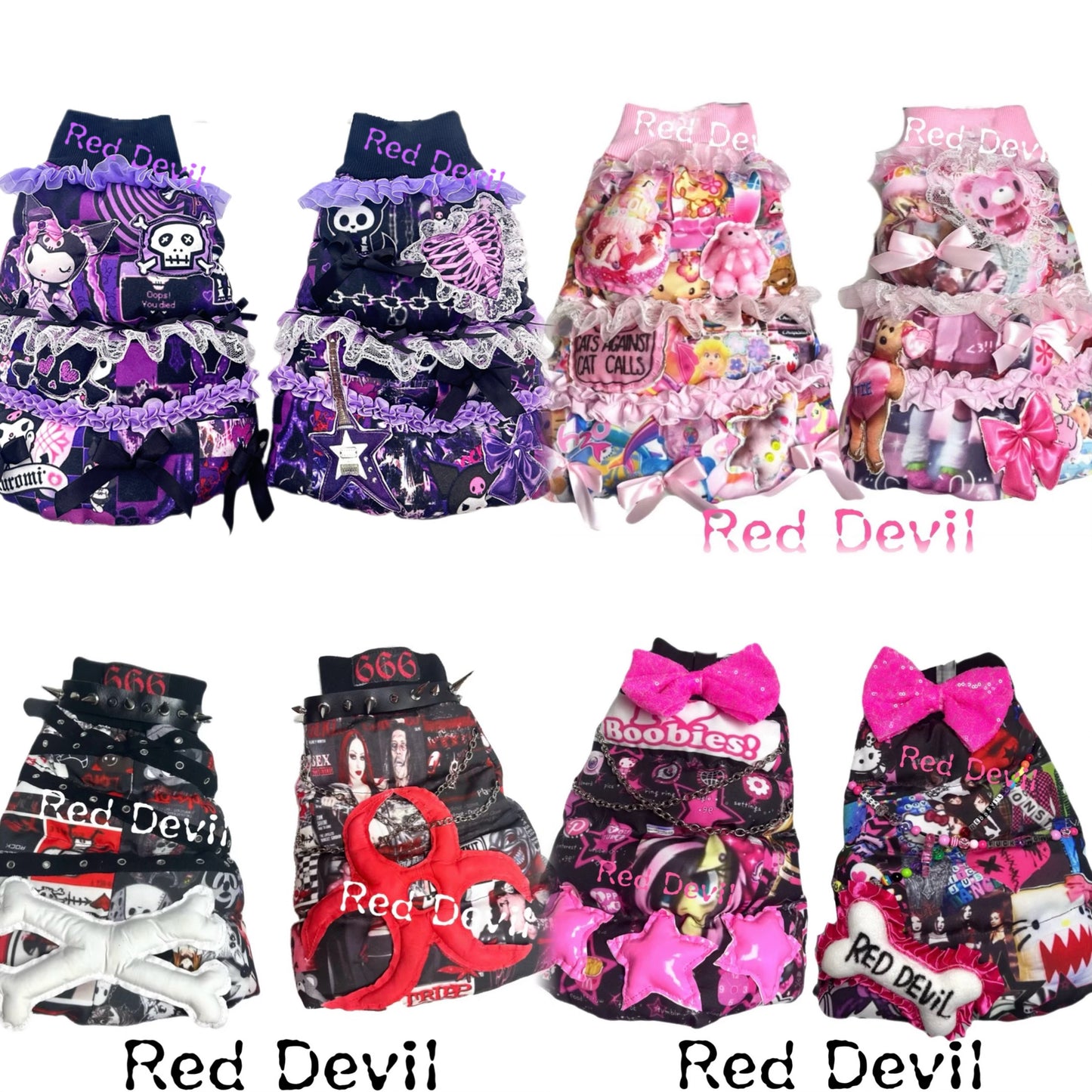 RedDevil Visual Kei Leg Covers | Harajuku Y2K Decora Leg Warmers leg warmmers Red Devil