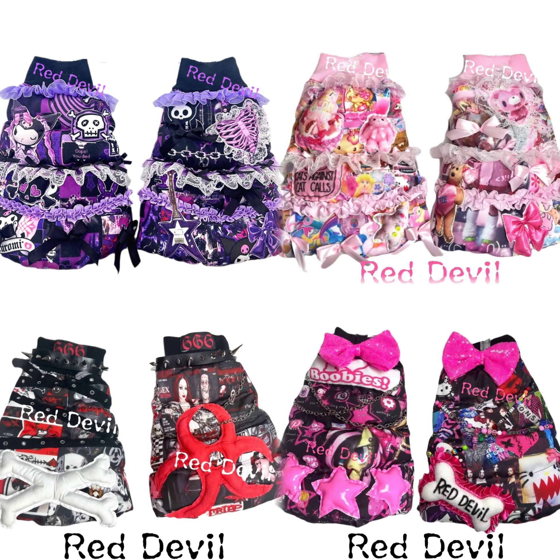RedDevil Visual Kei Leg Covers | Harajuku Y2K Decora Leg Warmers leg warmmers Red Devil