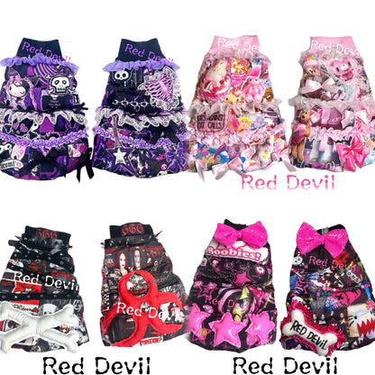 RedDevil Visual Kei Leg Covers | Harajuku Y2K Decora Leg Warmers leg warmmers Red Devil