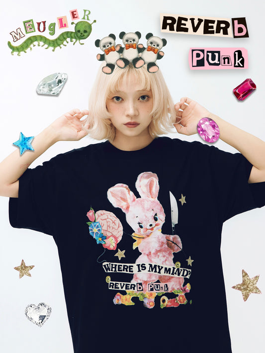 Meugler – Kawaii Patchwork Punk Doll T-Shirt tshirt Meugler