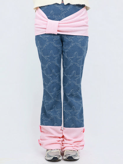 NIHONKIDS - Star Patch Flare Jeans pants NIHON KIDS