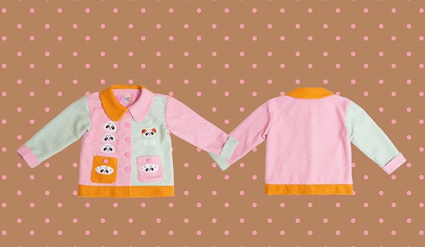 NIKKOU - Colorblock Embroidered Bouclé Wool Jacket jacket Nikkou home