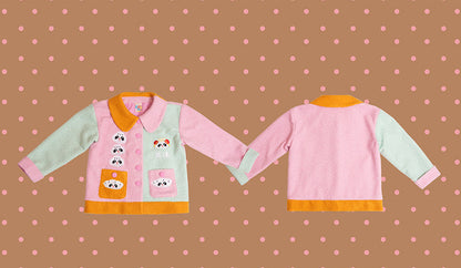 NIKKOU - Colorblock Embroidered Bouclé Wool Jacket jacket Nikkou home