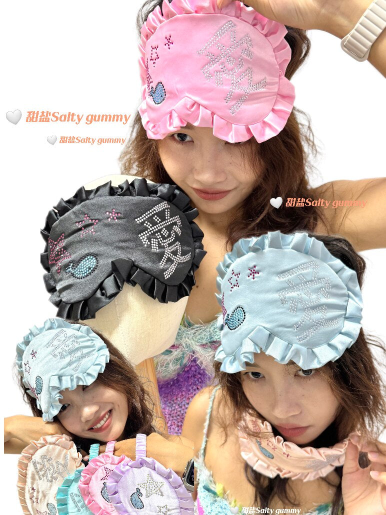 Salty Gummy - Satin Rhinestone Eye Mask mask Salty Gummy