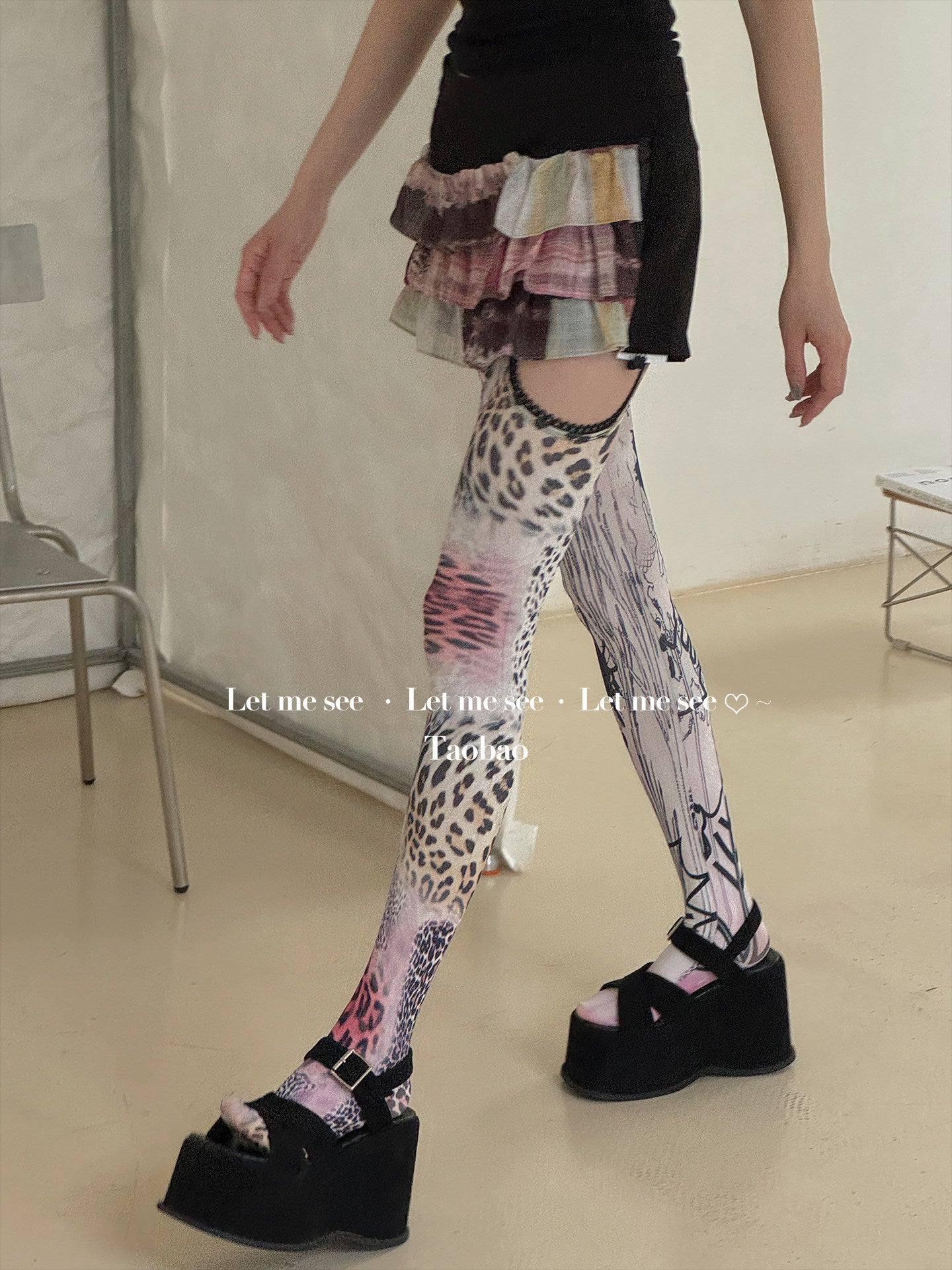 LET ME SEE - Ultra Thin Graphic Tights tights let me see