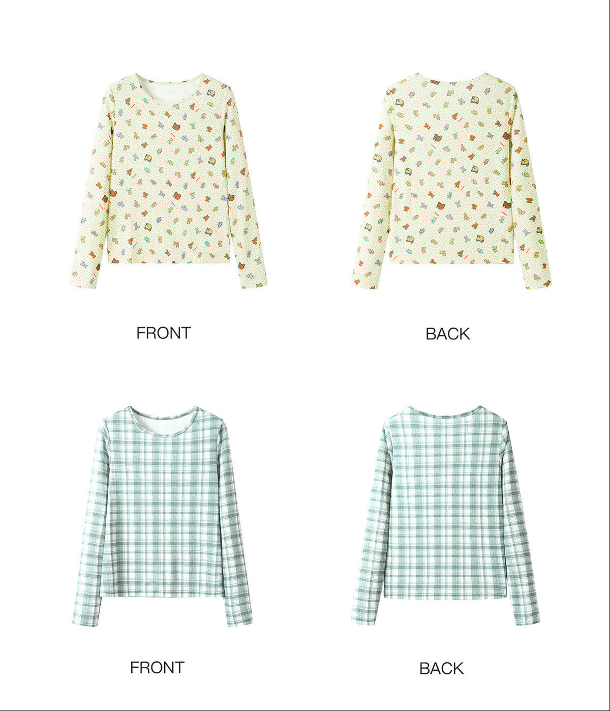 tntntutu - Waffle Knit Printed Long-Sleeve Top shirt tntntutu