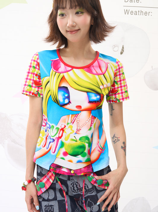 FRUITS Beach Girl Print Tee | Original Fruit Girl Top tshirt Fruits