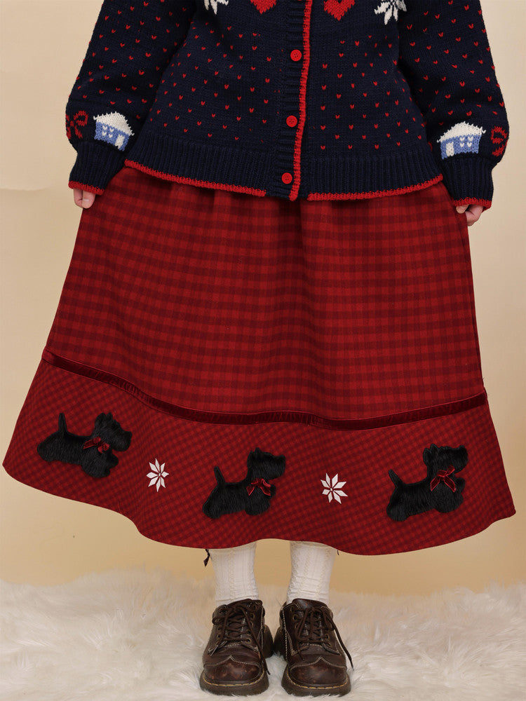 SemenCoicis - Kawaii Puppy Plaid Skirt skirt SemenCoicis