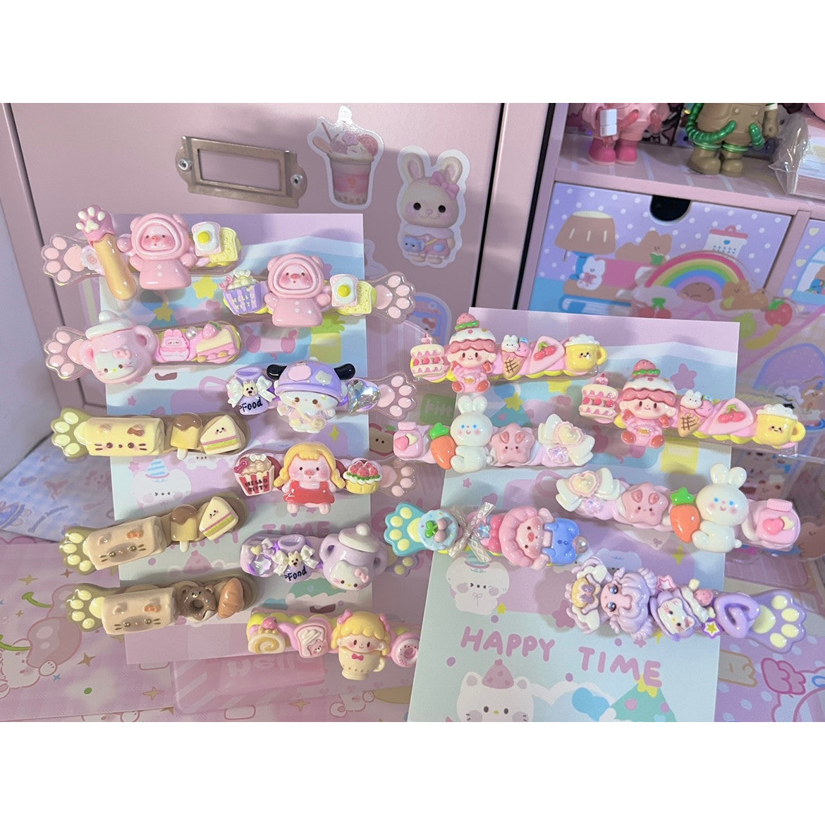 Sweet Star - Cute Cream Clip Set 10pcs hair clip sweet star