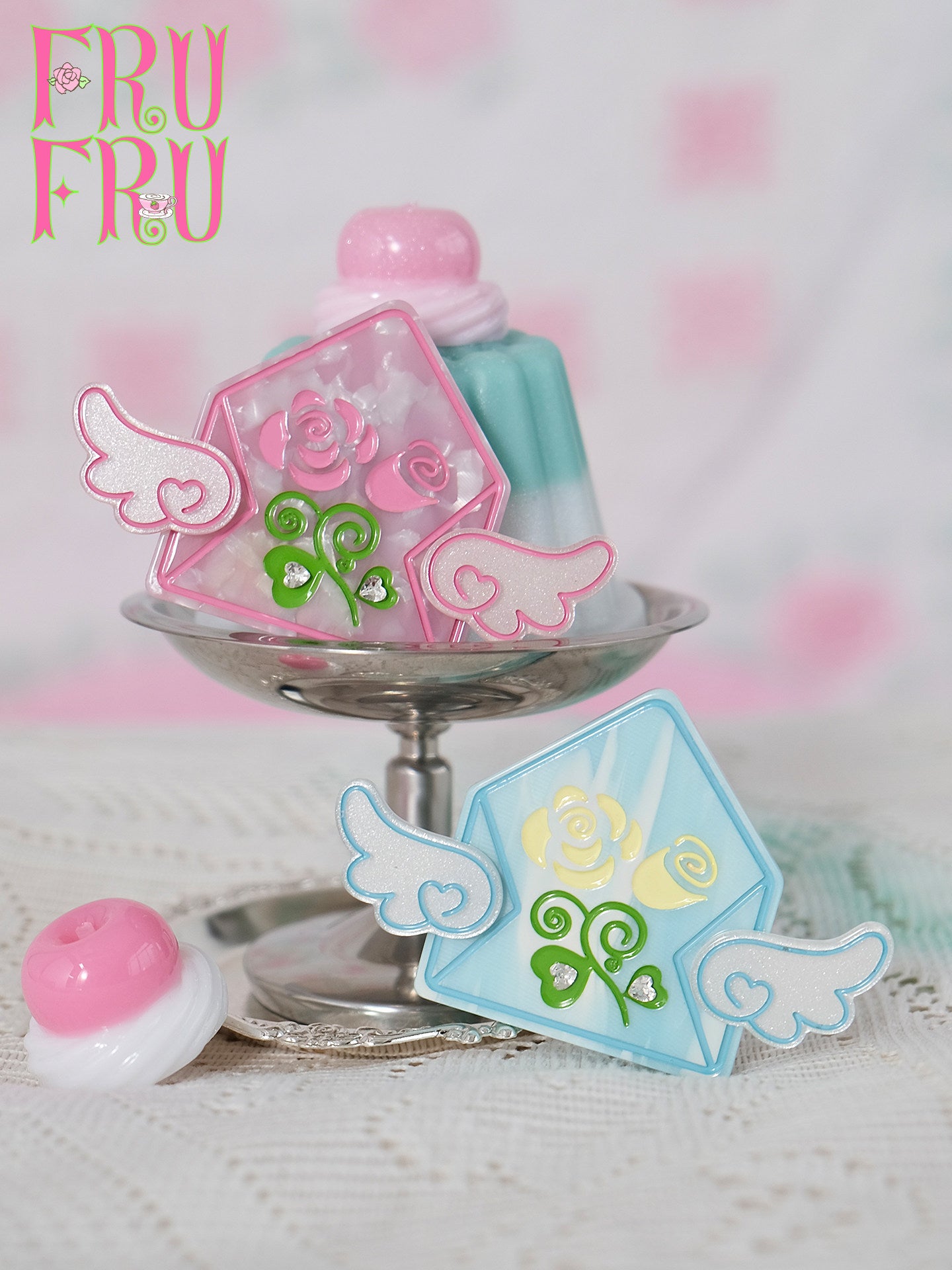 frufru - Rose Letter Envelope Hair Clip hair clip frufru