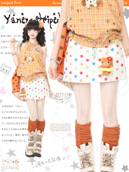Languid Park - Polka Dot Wide Leg Skirt Pants skirt Languid Park