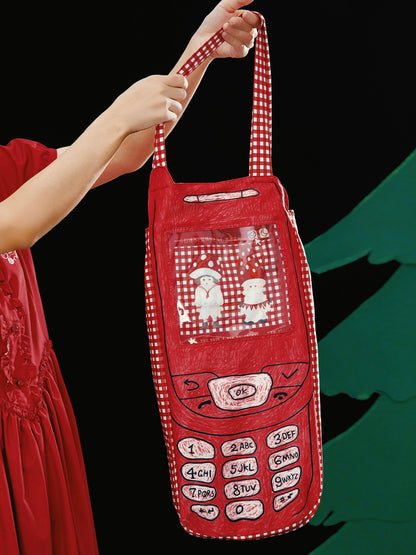 Meugler - Red Hand-Painted Ita Phone Bag bag Meugler