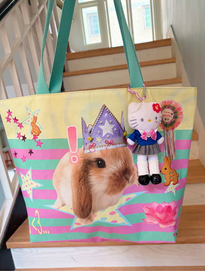 Oogreenapple - Ice Cream Bunny Kawaii Tote Bag bag Oogreenapple