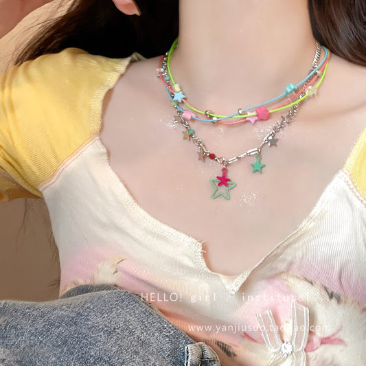 Dopamine Color Star Choker Necklace necklace GIRL INSTITUTE