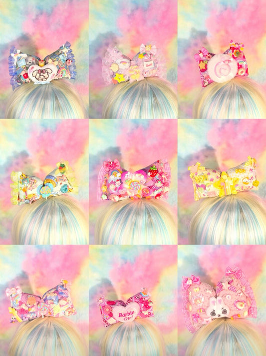 Luckywishstar - Colorful Padded Bow Hair Clip hair clip Luckywishstar