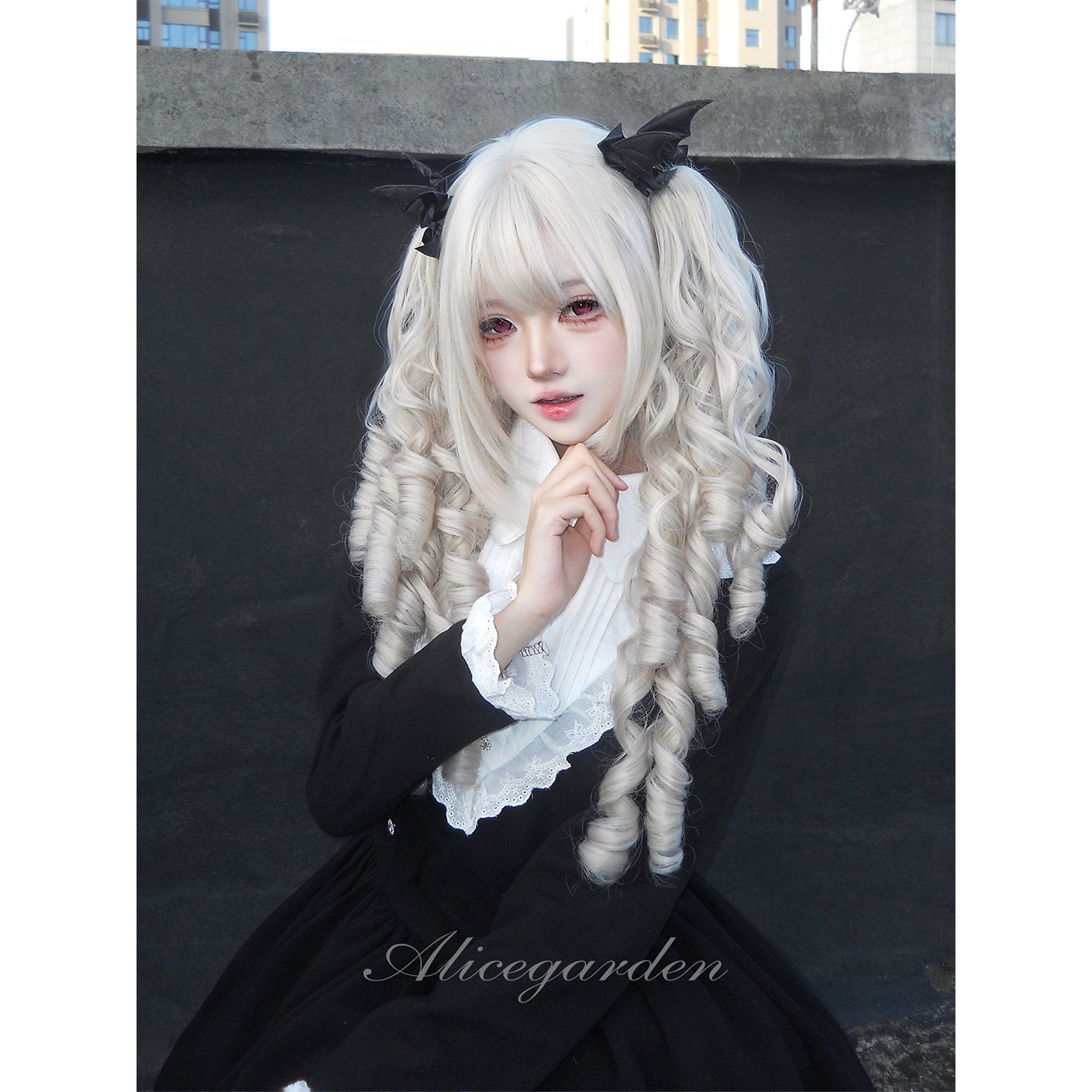 Alice Garden - Kawaii Moonlight White Twin-Tail Wig wig Alice Garden