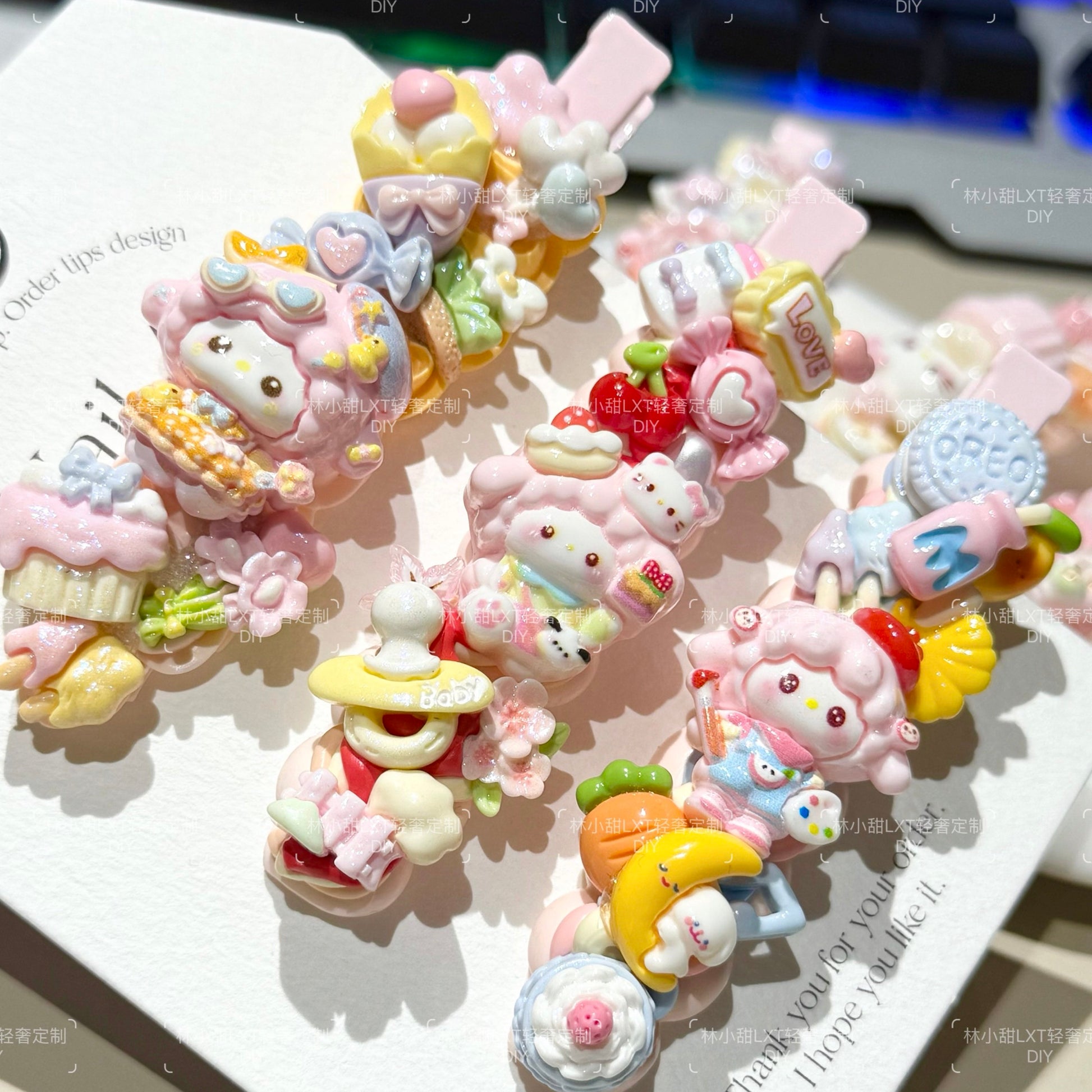 LXT - Cream Hair Clip Blind Box 5pcs hair clip LXT