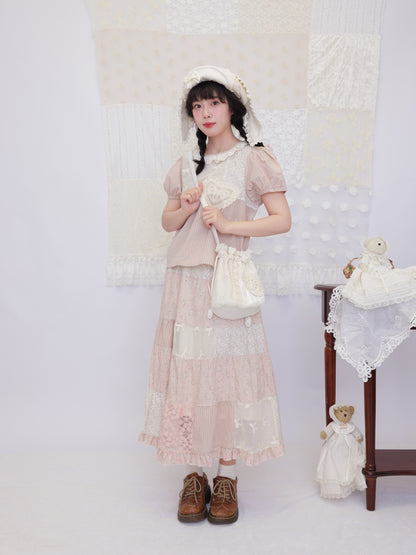 SemenCoicis - Floral Lace Patchwork Skirt skirt SemenCoicis