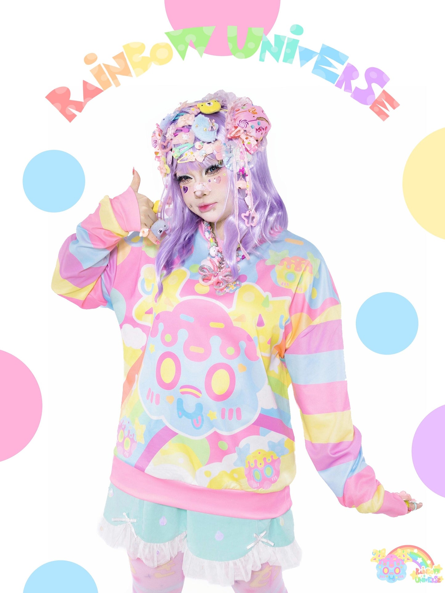 Rainbow Universe RUX - Decora Kei Pastel Sweatshirt sweatshirt Rainbow Universe RUX