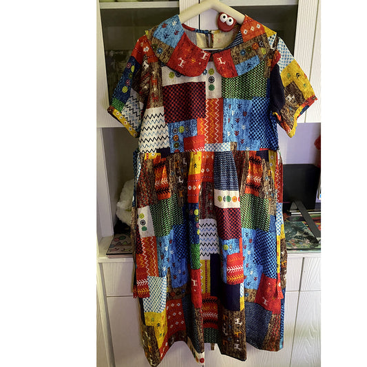 Toothshop - Retro Nepal Patchwork Print Dress dress toothshop