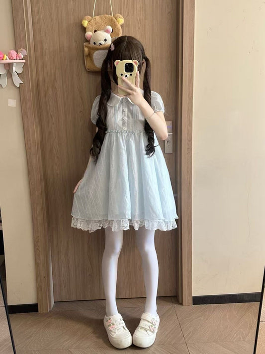 Blurred Bear - Light Blue Princess Dress dress Blurred Bear