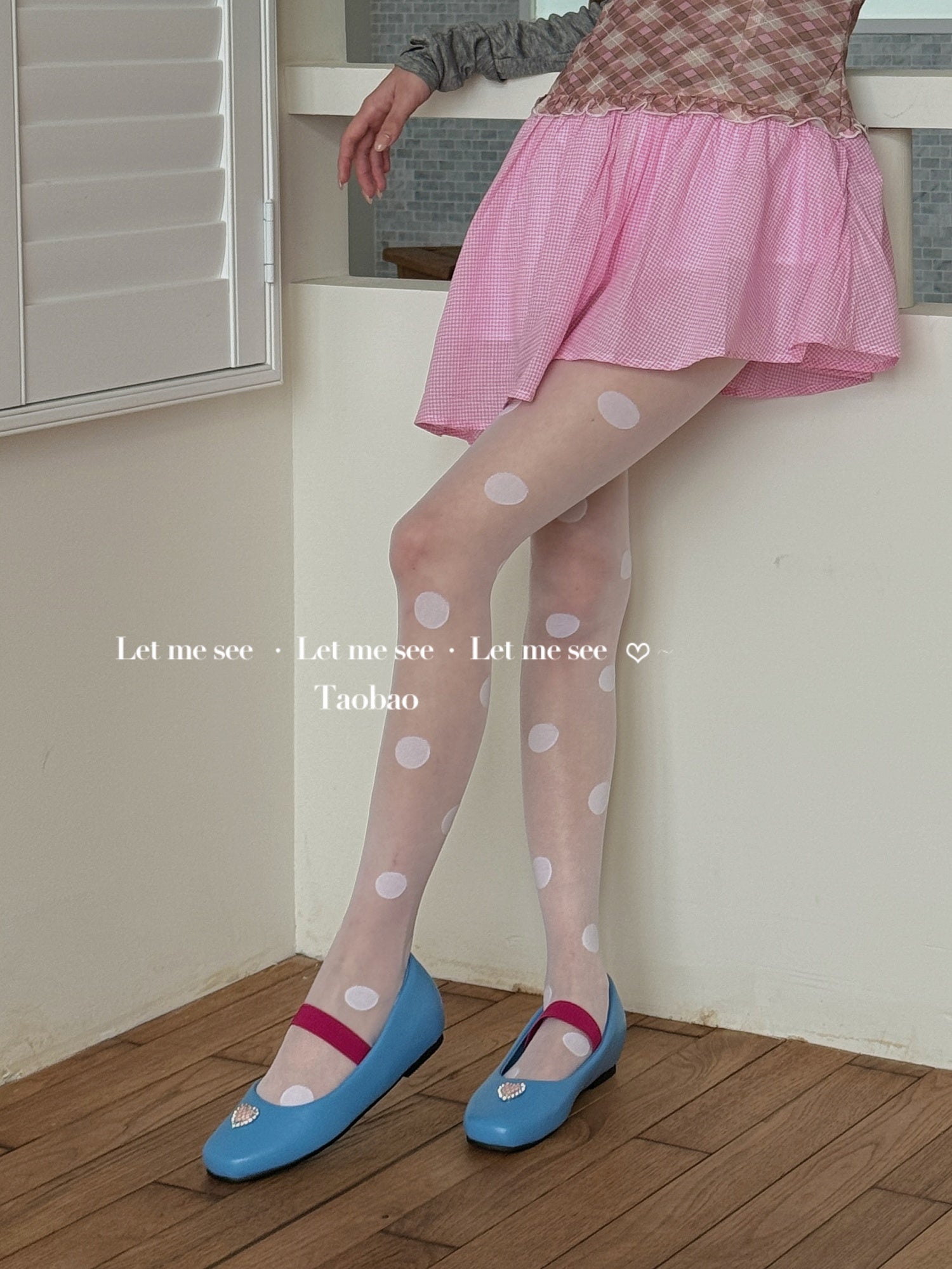 LET ME SEE - Kawaii Polka Dot Ballet Tights tights let me see