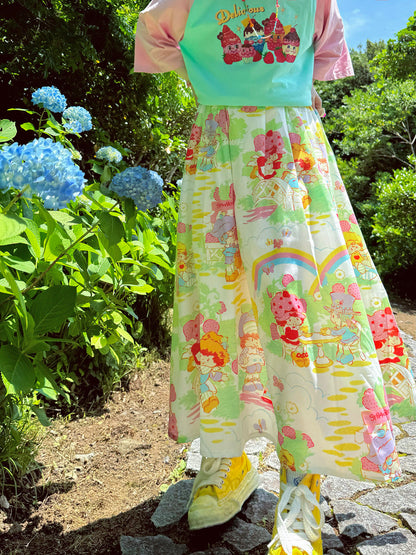 made in zzz 日系清新童趣可爱印花百褶半身裙 skirt made in zzz