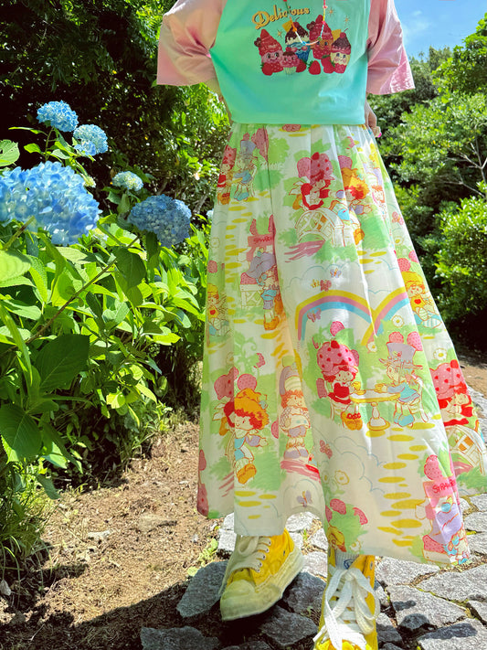 made in zzz 日系清新童趣可爱印花百褶半身裙 skirt made in zzz