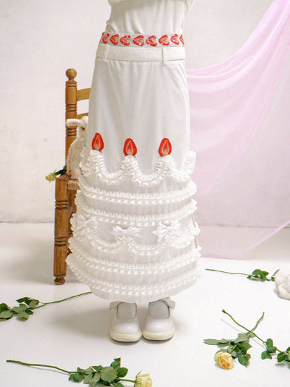 daytoday everyday institute - Kawaii Cake Print Pencil Skirt Slim Fit High Waist skirt daytoday everyday institute