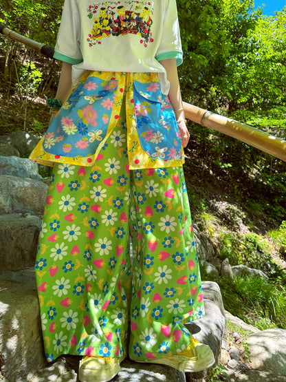 made in zzz - Strawberry Floral Wide Leg Pants pants made in zzz