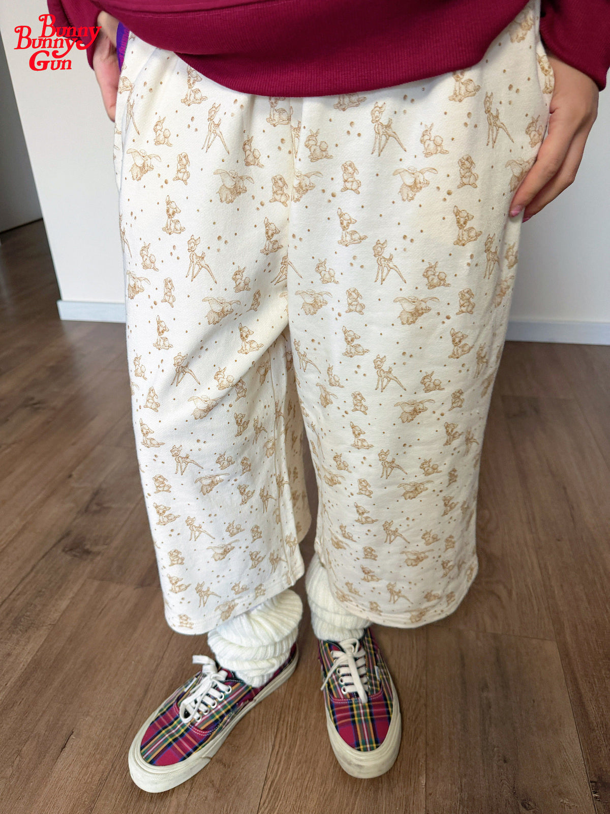 bunnybunnygun - Oversized Elastic Waist Cropped Pants pants bunnybunnygun