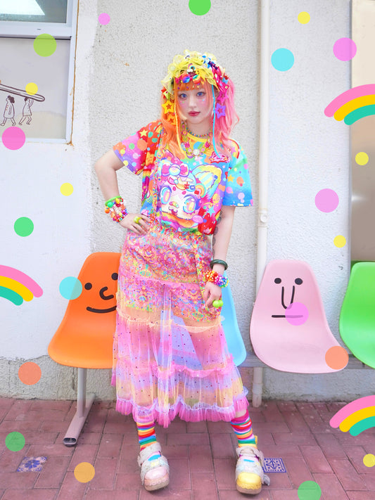 Dream Bubble - Pastel Gradient Tulle Suspender Skirt skirt Dream Bubble