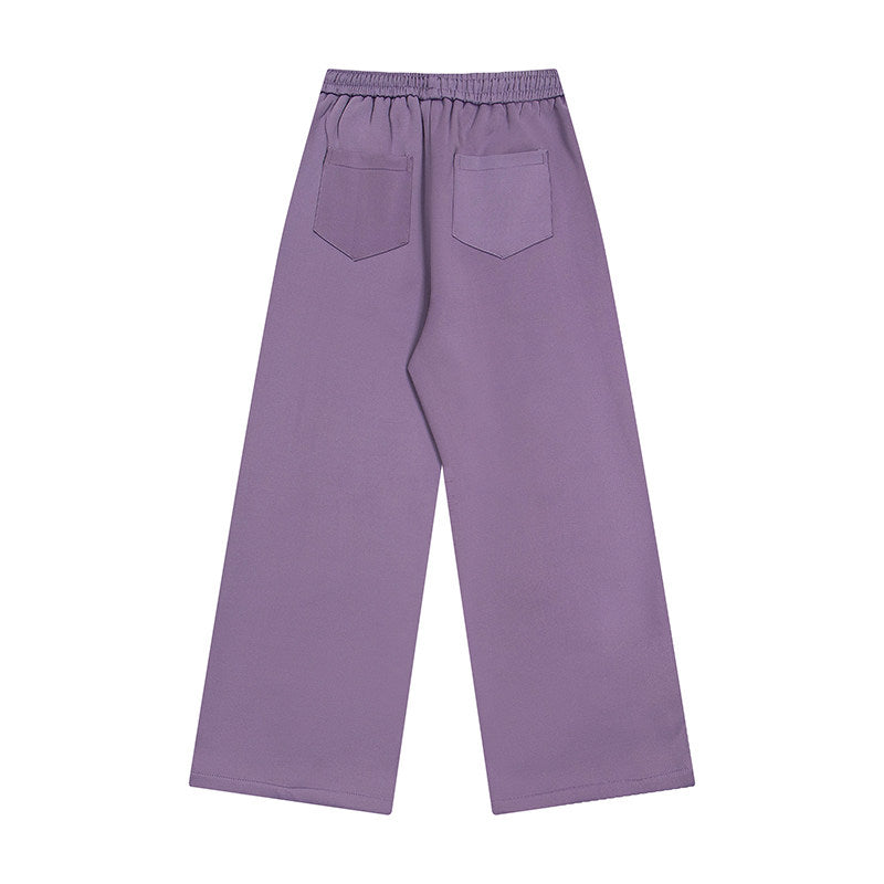 BIBULU - Purple Puppy Print Wide-Leg Pants pants BIBULU