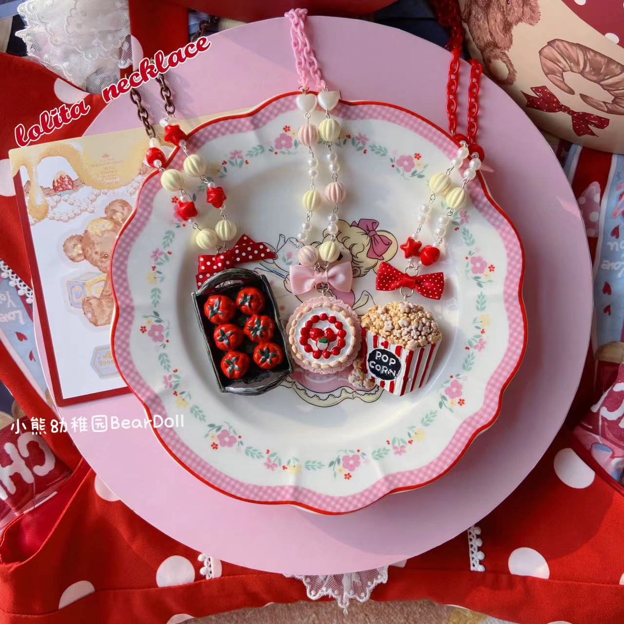 Bear Doll - Decora Kei Beaded Cake Necklace necklace Bear Doll