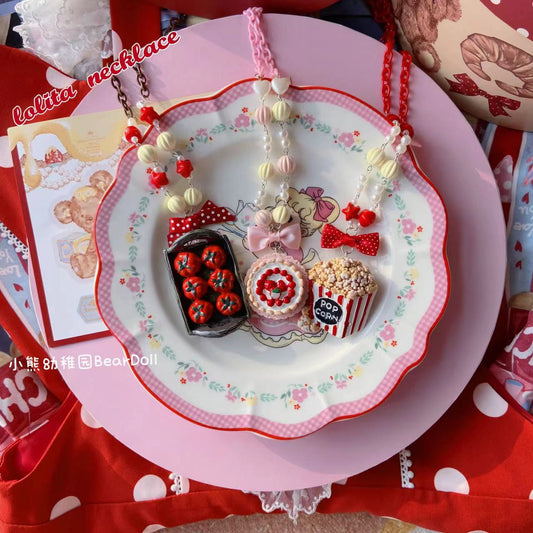 Bear Doll - Decora Kei Beaded Cake Necklace necklace Bear Doll