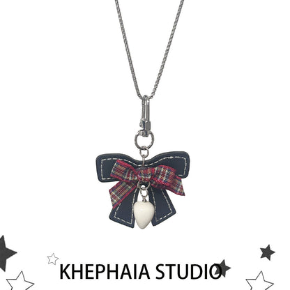 KHEPHAIA - Red Bow Pendant Necklace necklace KHEPHAIA