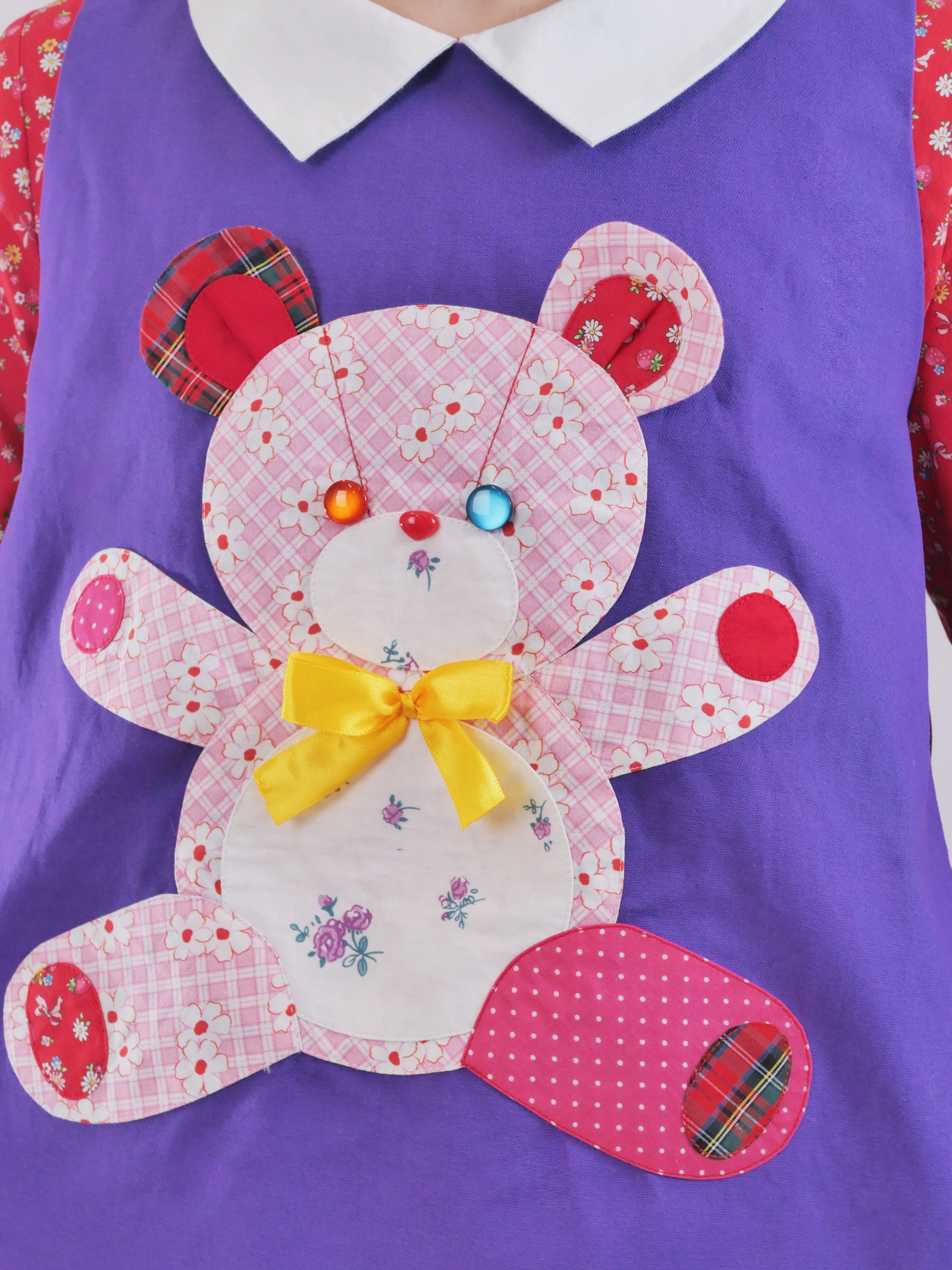 GOODBABY - Purple Patchwork Bear Vest vest goodbaby