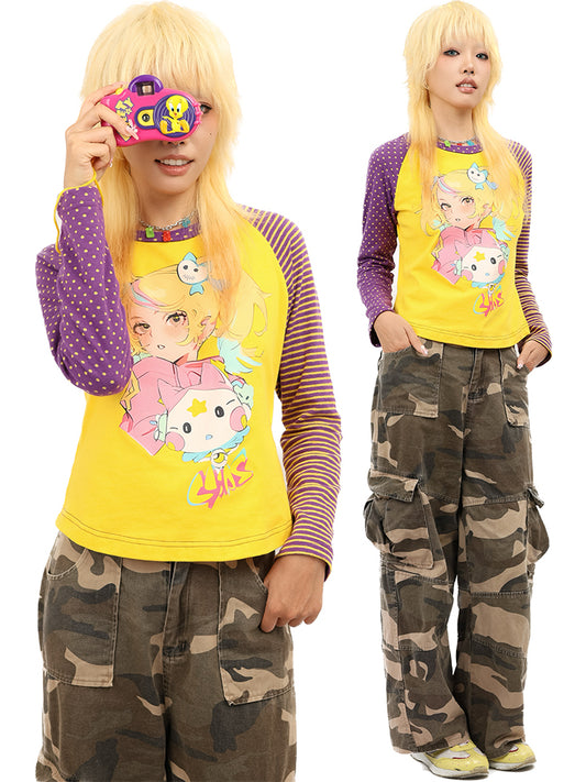 NIHON KIDS - Y2K Anime Girl Long Sleeve T-Shirt shirt NIHON KIDS