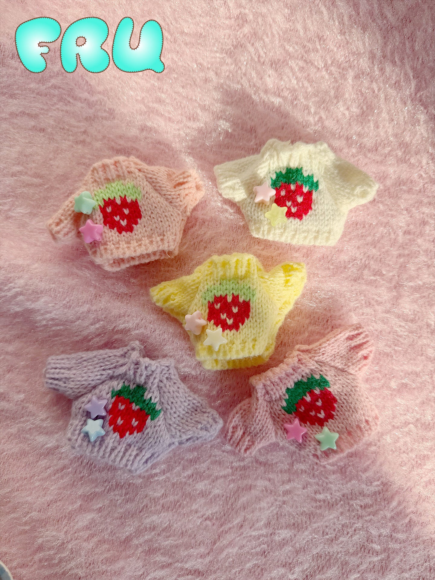frufru - Kawaii Strawberry Knit Hair Clip hair clip frufru
