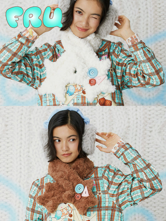 frufru - Y2K Star Plush Scarf scarf frufru