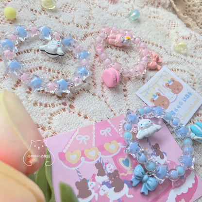 Bear Doll Handmade Decora Bracelet | Kawaii Dopamine Beaded Jewelry bracelet Bear Doll